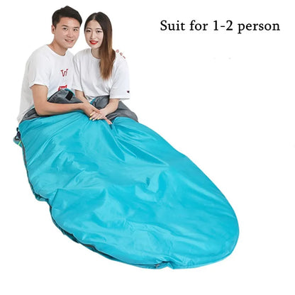 1-2 Person Adult Sleeping Bag Portable Outdoor Camping Travel Thick Watewrproof Warm Cotton Sleeping Bag Large Size Four Season