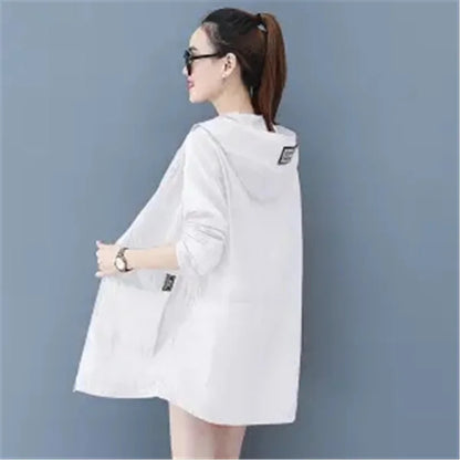 Loose Size 6XL Sun Protection Clothing Women's 2024 Summer Korean Anti-Purple Line Ultra Thin breathable Jacket Mother Top