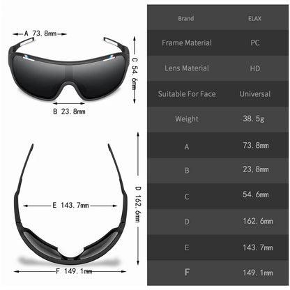 ELAX BRAND Polarized Photochromic UV400 Outdoor Road Cycling Eyewear Sports Cycling Sunglasses Men Women Bike Bicycle Glasses