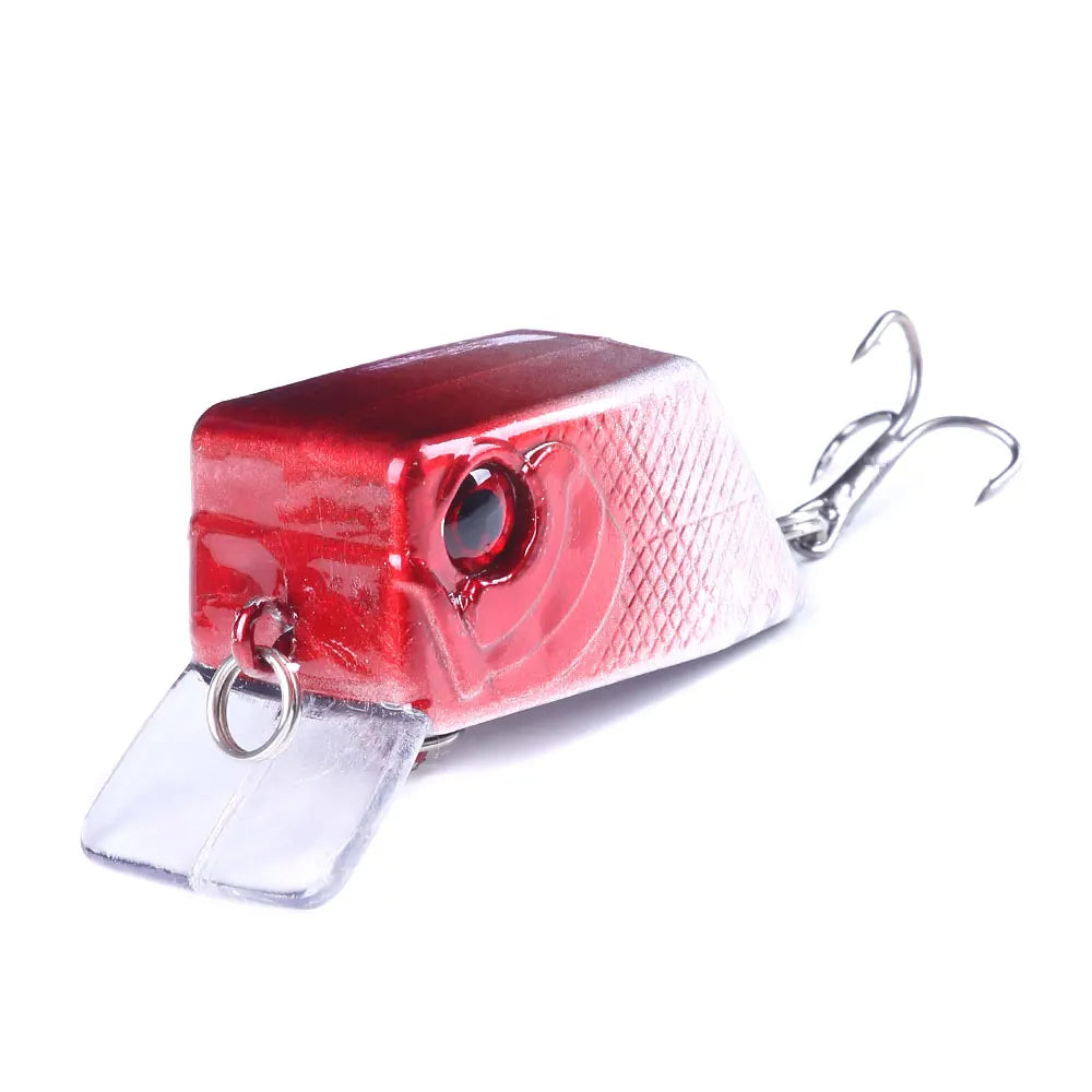 Hengjia 4.5cm 7g Square Crankbait Fishing Wobbler Diving Swimming Bait for Bass Pike Artificial Fishing Tackle