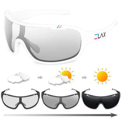 ELAX BRAND Polarized Photochromic UV400 Outdoor Road Cycling Eyewear Sports Cycling Sunglasses Men Women Bike Bicycle Glasses