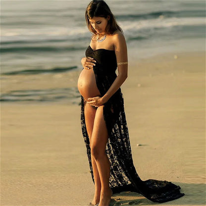 Women Pregnant Maternity Dress for Photography photo shoot Summer Lace Maxi Dress Pregnancy Maternity Clothes