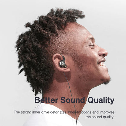 EARDECO 3.5mm Wired Headphones with Microphone Bass Phone Wired Earphone Stereo Inear Headphone Headset Earbuds Noise Cancelling