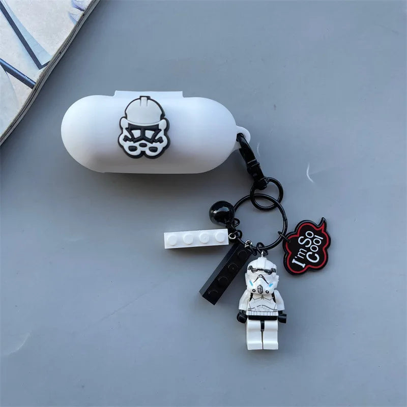 Cartoon Earphone Case Cover For Sony WF-C500 Soft Silicone Wireless Bluetooth Headphone Protective Case For Sony With Keychain