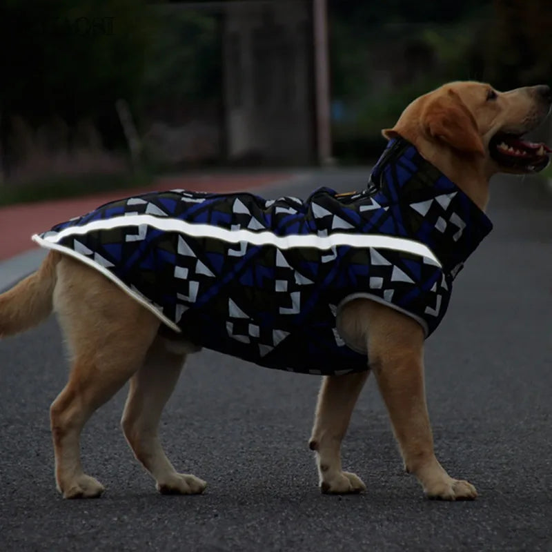Large Pet Dog Clothes Winter Warm Pet Vest Jacket Waterproof Dog Coat Clothes For Large Dog Bulldog Golden Labrador Clothing