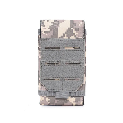 Laser Cut Tactical Molle Cell Phone Pouch, Universal EDC Carry Heavy Duty Loop Mobile Phone Belt Holster Cover Molle Small Pouch