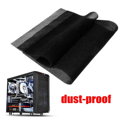 PC Cooler Fans Dust Filter Computer Mesh Black Dustproof Sponge 60ppi Density Filter for Electric Control Boxes,