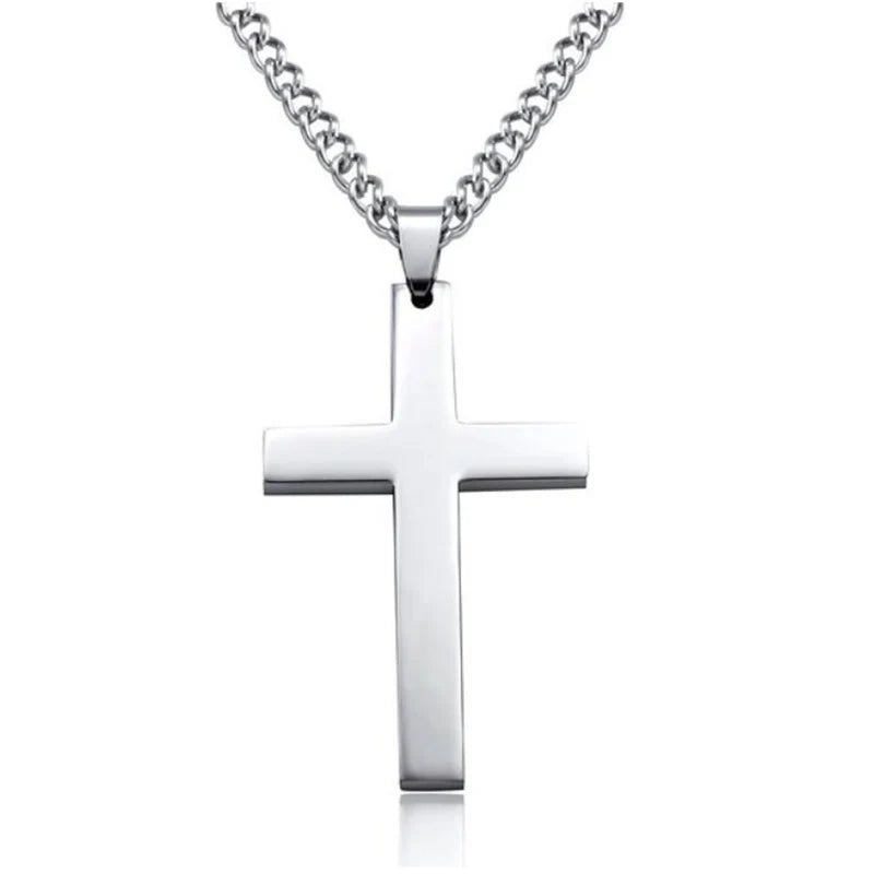 Vintage Cross Pendant Necklace Stainless Steel Necklace New Design Black Chain Pendant Necklace Men Women Necklace