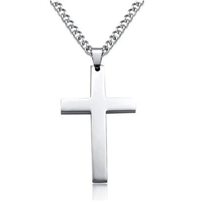 Vintage Cross Pendant Necklace Stainless Steel Necklace New Design Black Chain Pendant Necklace Men Women Necklace