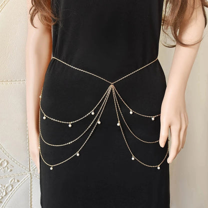 Indian Coin Belly Waist Body Chains for Women Female Gold Alloy Long Tassel Dance Dress Belt Wedding Party Metal Jewelry