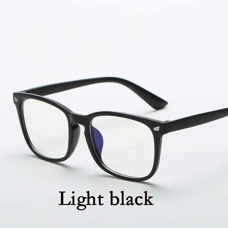 Fashion Unisex Square Glasses Plain Glasses Full Frame Glasses for Men and Women Radiation Protection Optical Glasses