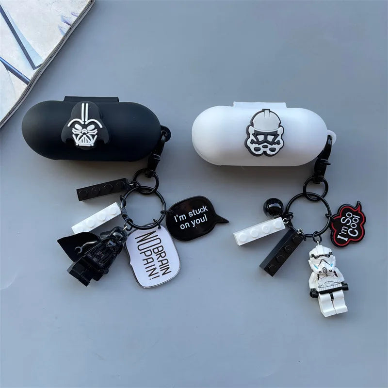Cartoon Earphone Case Cover For Sony WF-C500 Soft Silicone Wireless Bluetooth Headphone Protective Case For Sony With Keychain
