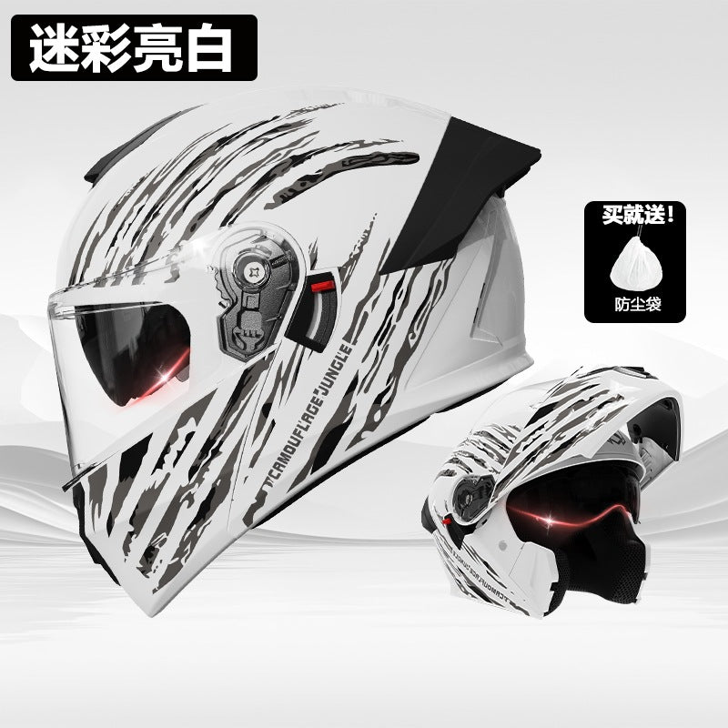 Foreign Trade Motorcycle Helmet Men's Face Helmet Four Seasons Universal Electric Vehicle Women's Motorcycle Half Helmet Winter Warm Safety Helmet