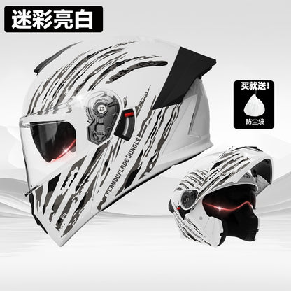 Foreign Trade Motorcycle Helmet Men's Face Helmet Four Seasons Universal Electric Vehicle Women's Motorcycle Half Helmet Winter Warm Safety Helmet