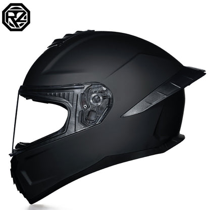 Orz3C Certified Motorcycle Helmet Men's and Women's Dual-Lens Full-Face Helmet Summer Personalized Tail Bluetooth Semi-Full Coverage