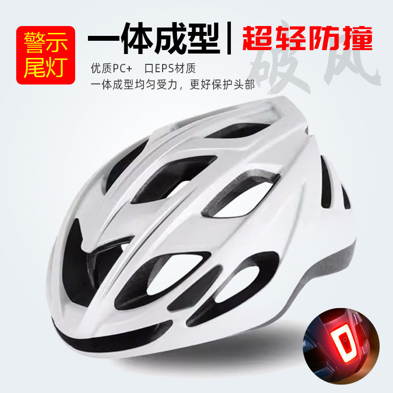 Bicycle Helmet Adult Riding Helmet with Taillight Adjustable Head Ware Men's and Women's Road Bike Outdoor Sports Helmet