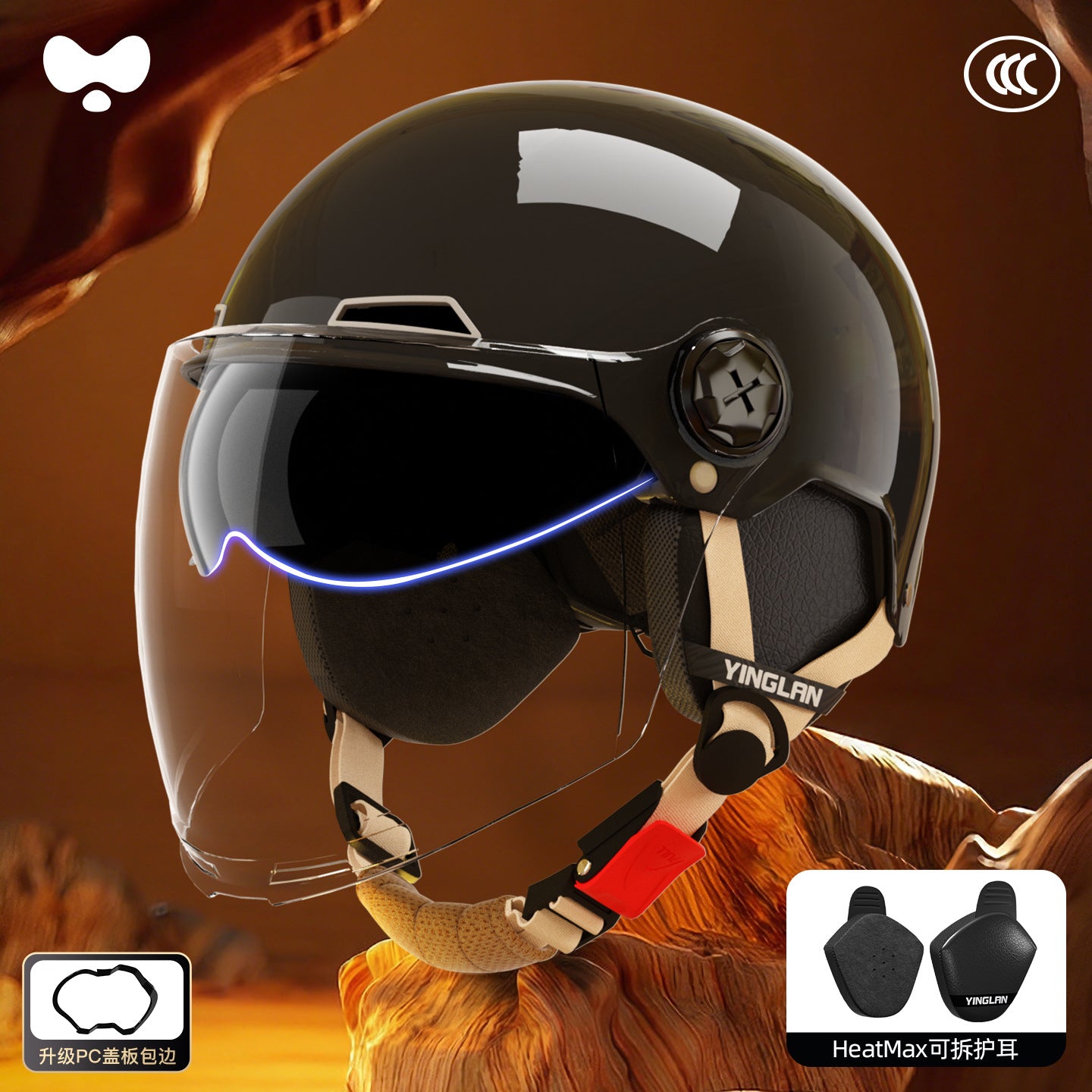 Electric Vehicle Helmet for Women, Sun Protection, 3C Certified, Suitable for All Seasons, Winter Warmth, Battery Motorcycle Safety Helmet for Men