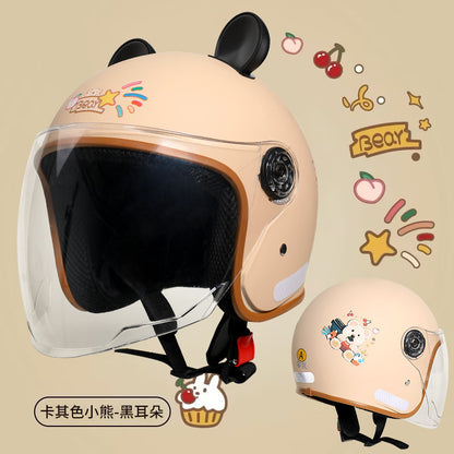 helmet 3c certification electric car men and women four seasons universal battery motorcycle safety helmet winter warm half helmet