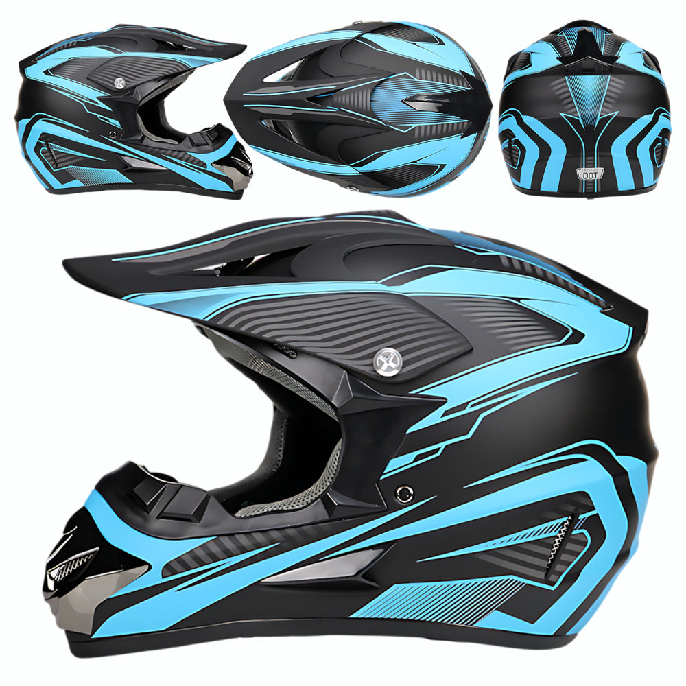 Off-Road Mountain Bike Motorcycle Helmet, Bicycle Riding Downhill Full-Face Helmet for Men and Women, Breathable, Safe, Protective, Lightweight