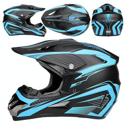 Off-Road Mountain Bike Motorcycle Helmet, Bicycle Riding Downhill Full-Face Helmet for Men and Women, Breathable, Safe, Protective, Lightweight