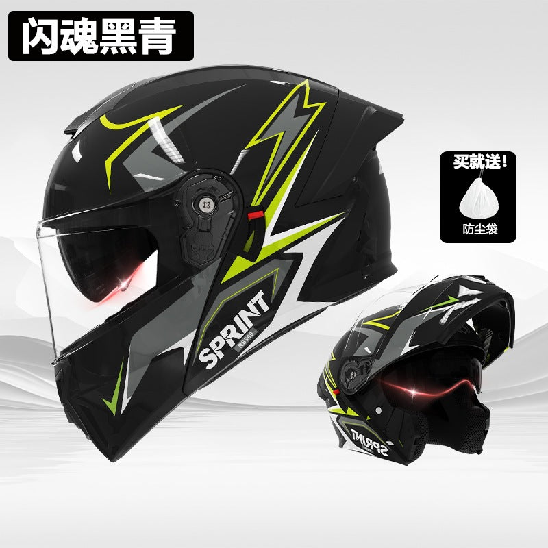 Foreign Trade Motorcycle Helmet Men's Face Helmet Four Seasons Universal Electric Vehicle Women's Motorcycle Half Helmet Winter Warm Safety Helmet
