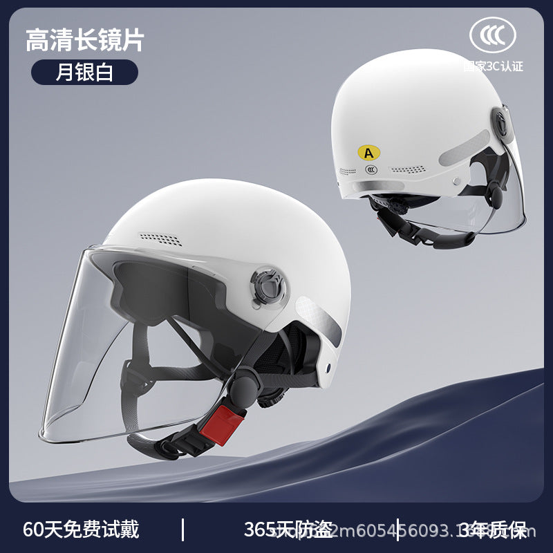 New National Standard 3C Certified Electric Vehicle Helmet for Men and Women in Summer, Lightweight Anti-Collision Half Helmet for Electric Scooters and Motorcycles