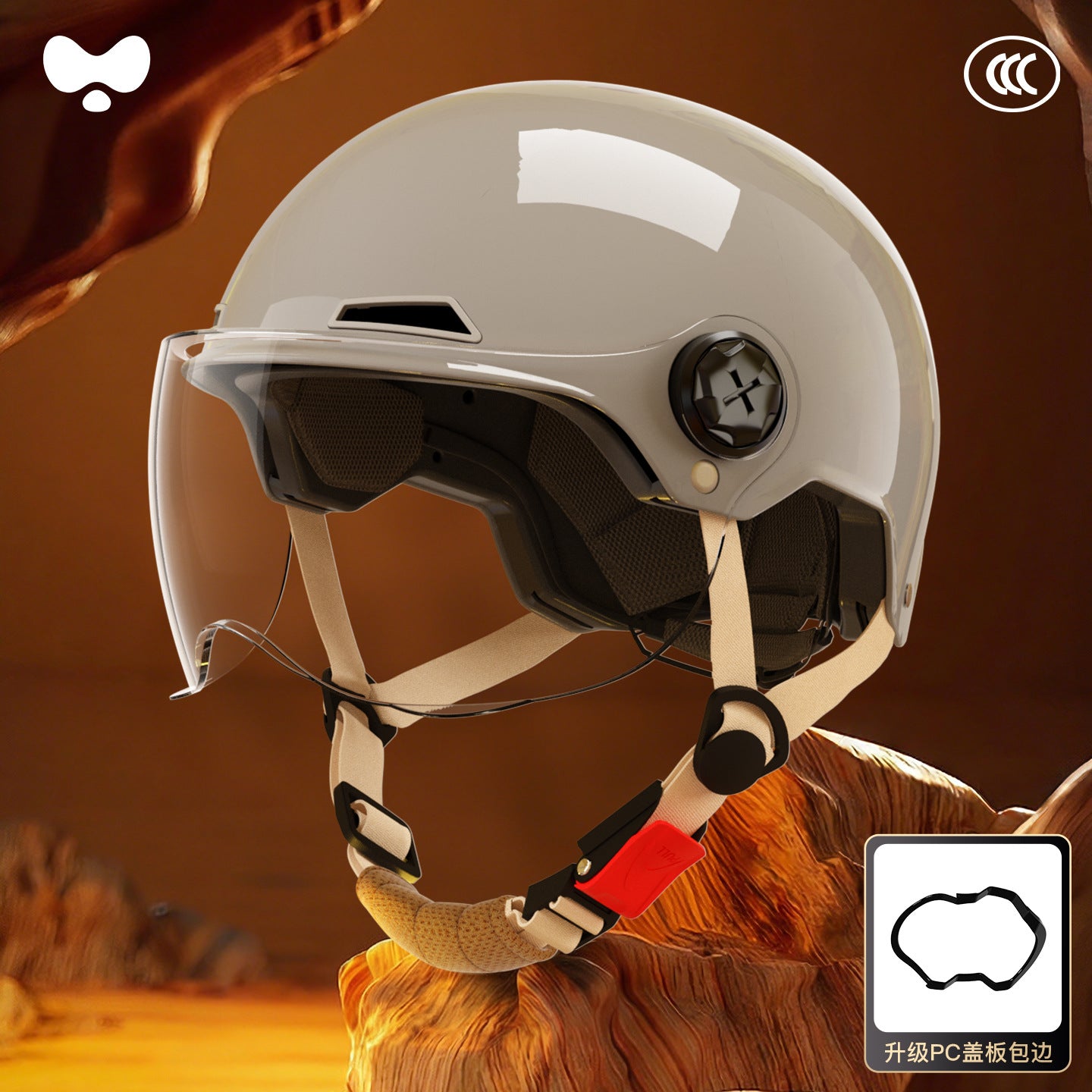 Electric Vehicle Helmet for Women, Sun Protection, 3C Certified, Suitable for All Seasons, Winter Warmth, Battery Motorcycle Safety Helmet for Men