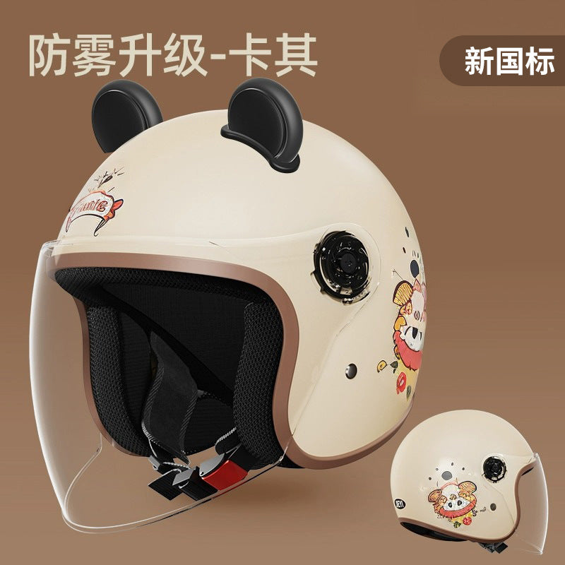 helmet 3c certification electric car men and women four seasons universal battery motorcycle safety helmet winter warm half helmet