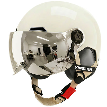 Electric Vehicle Helmet for Women, Sun Protection, 3C Certified, Suitable for All Seasons, Winter Warmth, Battery Motorcycle Safety Helmet for Men