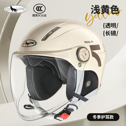 New national standard 3C certification electric car helmet motorcycle men and women summer sunscreen four seasons universal safety helmet