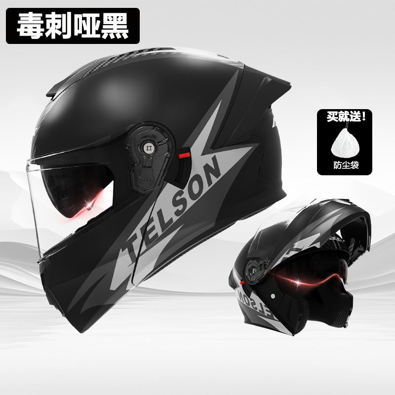 Foreign Trade Motorcycle Helmet Men's Face Helmet Four Seasons Universal Electric Vehicle Women's Motorcycle Half Helmet Winter Warm Safety Helmet