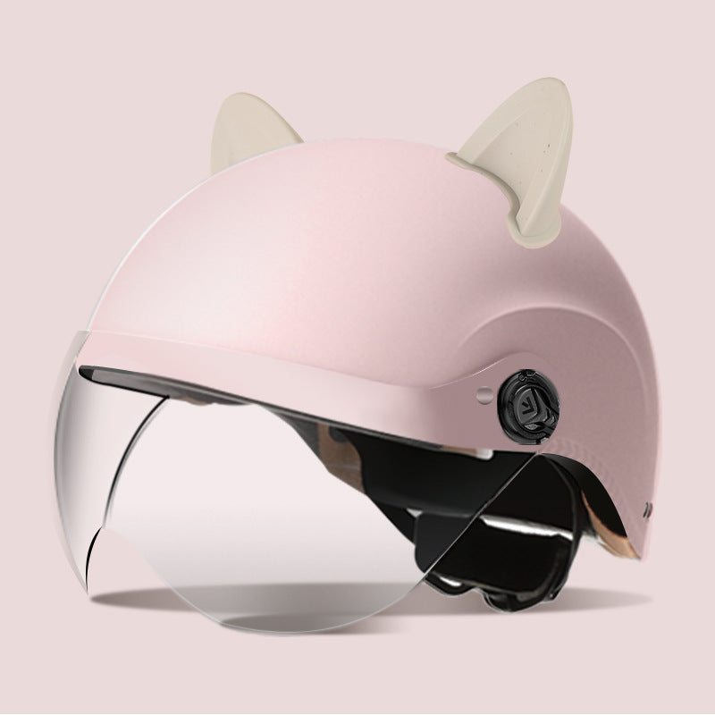 3C certification electric car helmet unisex windproof half helmet summer sun protection portable battery car safety helmet