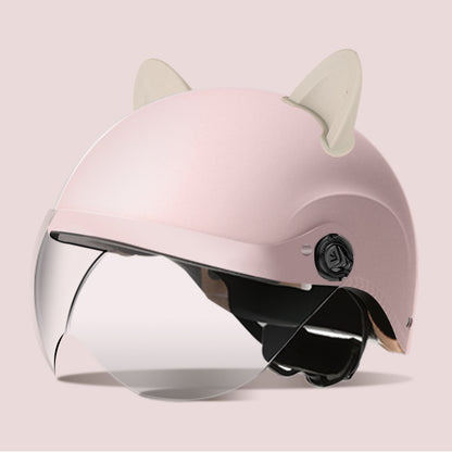 3C certification electric car helmet unisex windproof half helmet summer sun protection portable battery car safety helmet