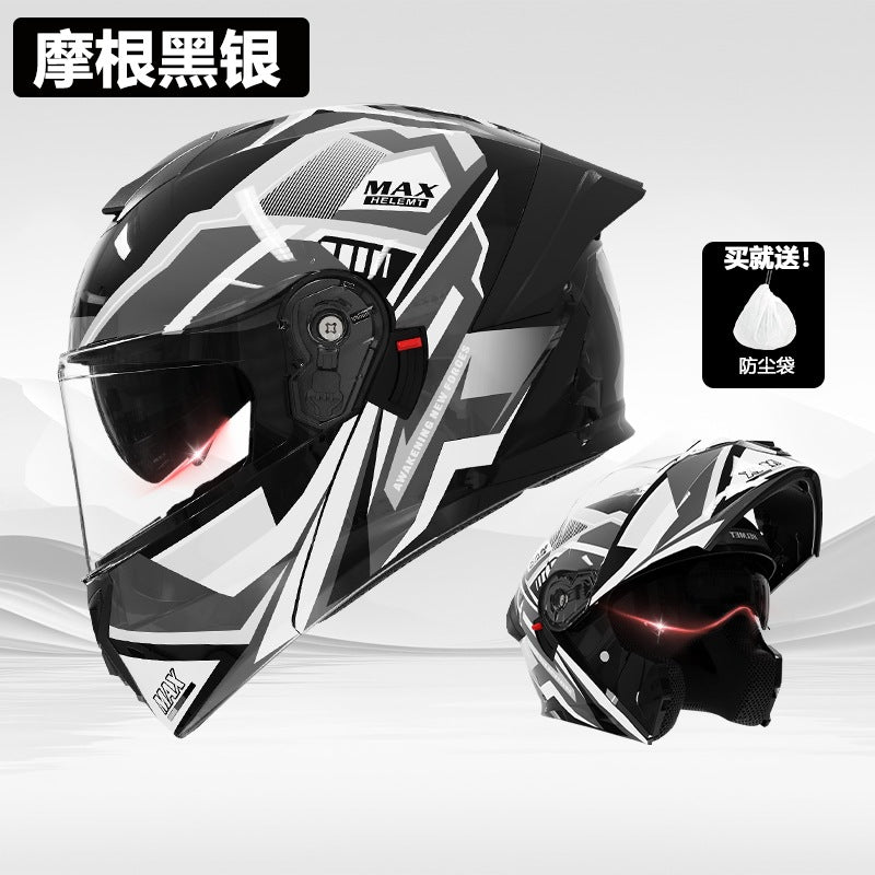 Foreign Trade Motorcycle Helmet Men's Face Helmet Four Seasons Universal Electric Vehicle Women's Motorcycle Half Helmet Winter Warm Safety Helmet