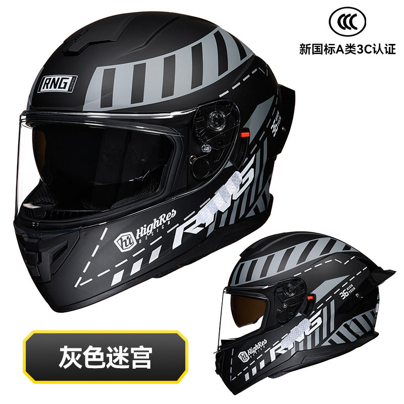 New National Standard 3C/Dot Certified Motorcycle Helmet Dual Lens with Bluetooth Headset Glasses Slot Full Face Motorcycle Helmet