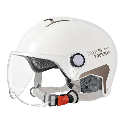 3C Certified Electric Vehicle Helmet for Men and Women Battery Motorcycle 2025 New Summer Half Helmet All-Season Safety Helmet