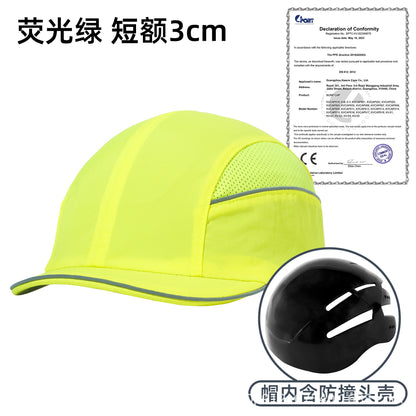 Ce Certified Lightweight Safety Helmet Cross-Border Anti-Collision Hat Protective Workshop Hat Breathable Quick-Drying Anti-Collision Baseball Cap