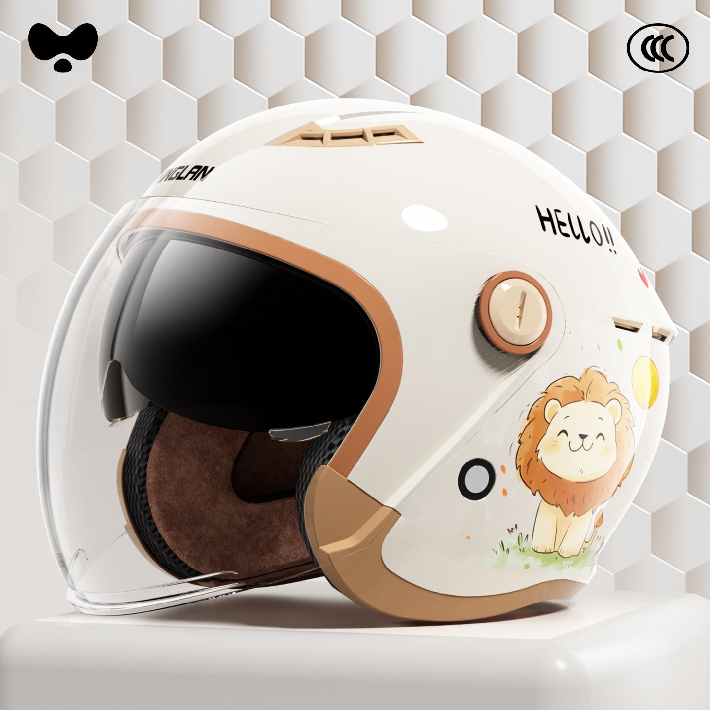 Helmet for Electric Scooter, Women'S, 3C Certified, Suitable for All Seasons, Cute, Winter Warm, Battery Motorcycle Full-Face Helmet, Men's