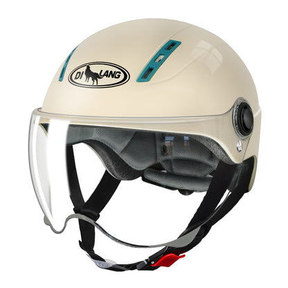 3C certified electric motorcycle helmet summer sun protection Cycling men and women battery half helmet Four Seasons universal helmet