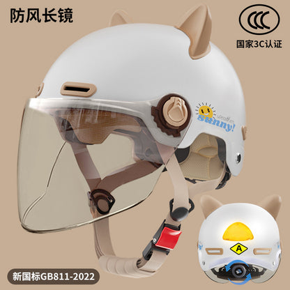 New National Standard 3C certified electric car helmet men and women Four Seasons universal sun protection electric car helmet lightweight half helmet