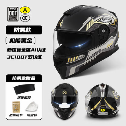 3C Certified Motorcycle Helmet Men's Four Seasons Universal Electric Vehicle New GB Women's Winter Warm Riding Safety Helmet