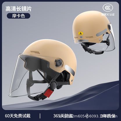 New National Standard 3C Certified Electric Vehicle Helmet for Men and Women in Summer, Lightweight Anti-Collision Half Helmet for Electric Scooters and Motorcycles