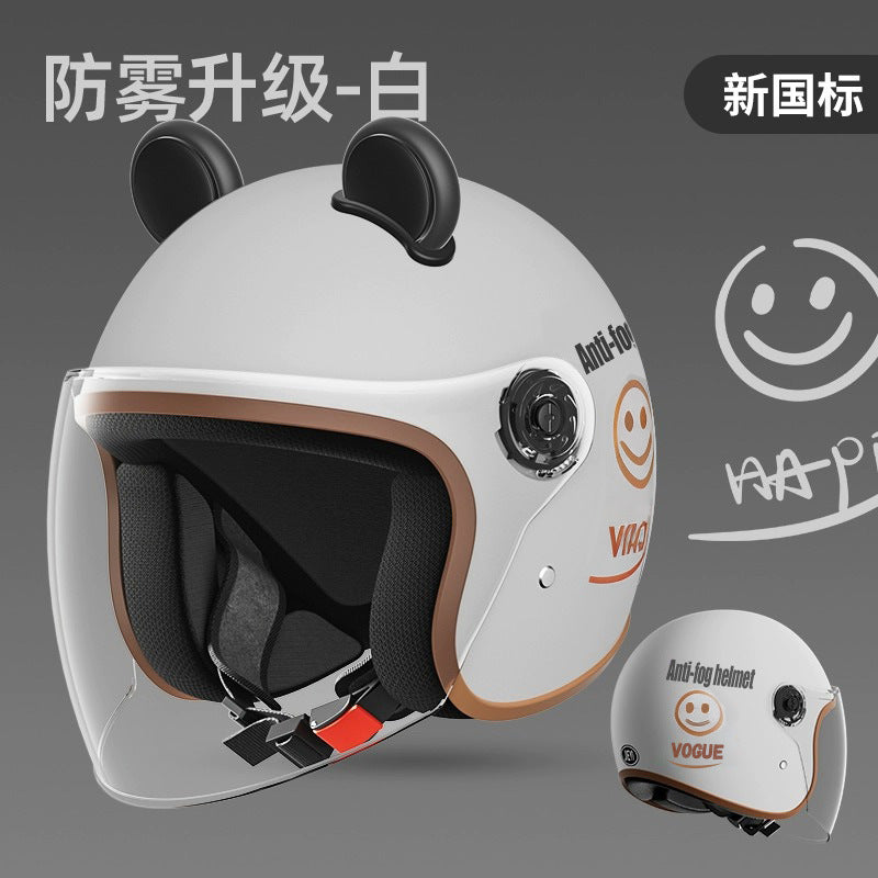 helmet 3c certification electric car men and women four seasons universal battery motorcycle safety helmet winter warm half helmet