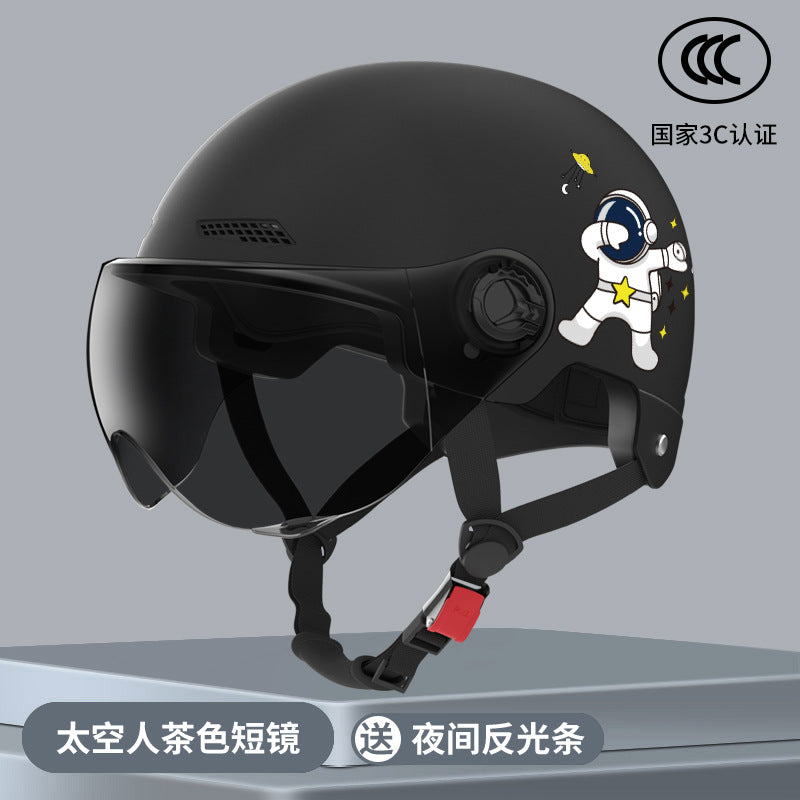 New National Standard Electric Battery Car Helmet for Men and Women Summer Sun Protection Motorcycle Half Helmet Four-Season Universal Safety Helmet New