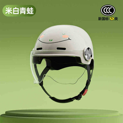 2025 new helmet electric car female cute new national standard 3C certification motorcycle hat summer