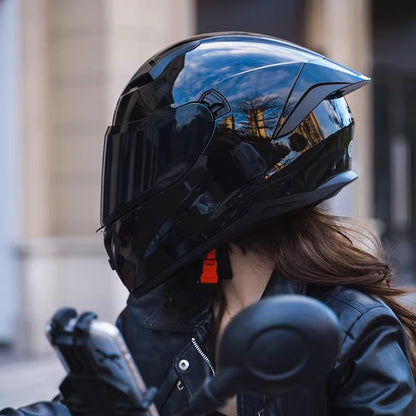 Motorcycle Helmet 3C Certified Bluetooth Men's and Women's All-Season Universal Personalized Electric Cruise Motorcycle Full-Coverage Full-Face Helmet