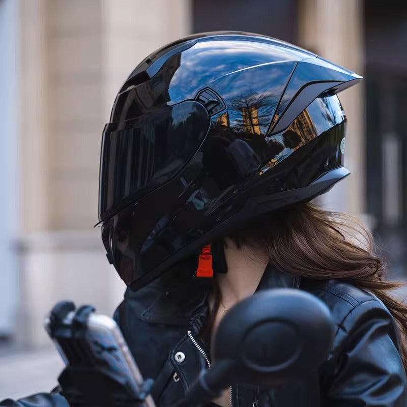 Motorcycle Helmet 3C Certified Bluetooth Men's and Women's All-Season Universal Personalized Electric Cruise Motorcycle Full-Coverage Full-Face Helmet