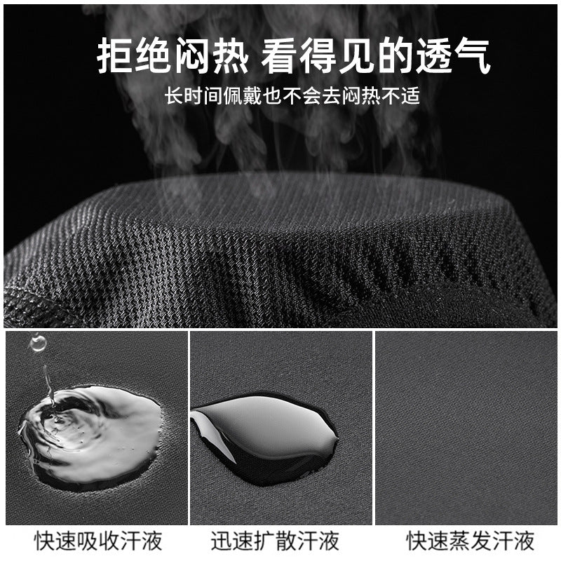 Outdoor Riding Sunscreen Ice Silk Headgear Moisture-absorbing Quick-drying Breathable Face Motorcycle Bicycle Helmet Sweat-absorbing Lining