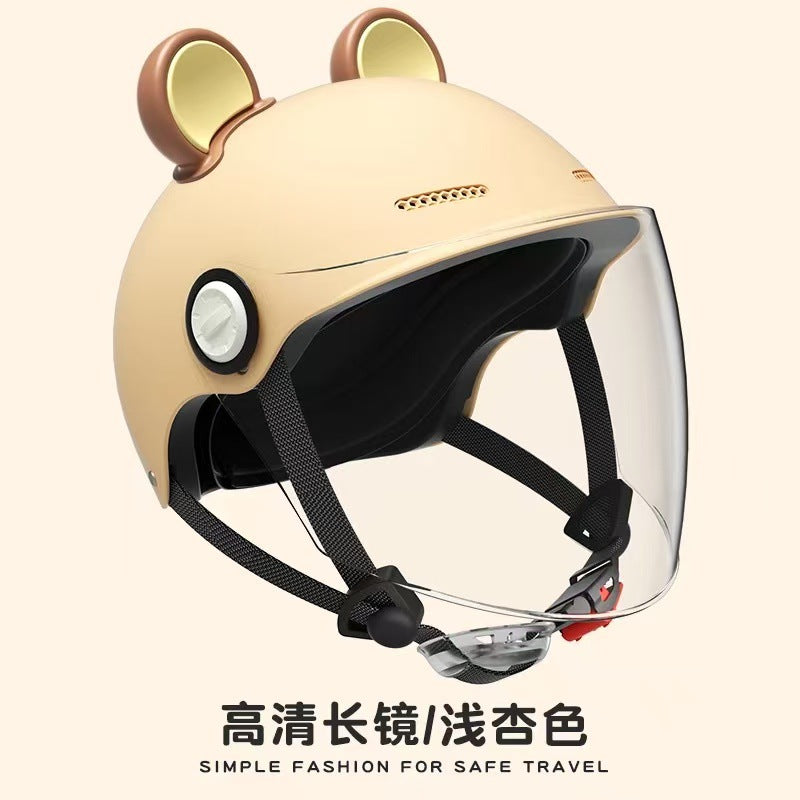 Ad Factory 3C Certified Electric Vehicle Helmet Men's and Women's Couple Helmet All-Season Motorcycle Summer Sun Protection Half Helmet