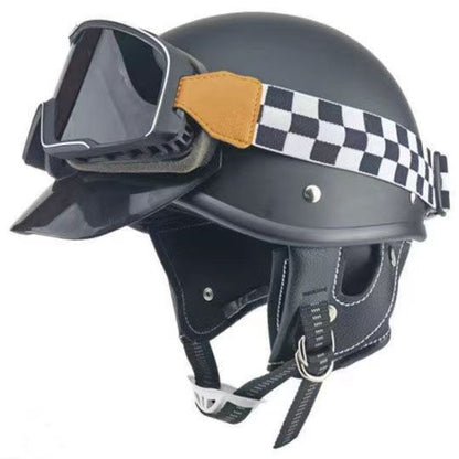 Retro Helmet Motorcycle Half Helmet 3C National Standard Summer Women's Men's Motorcycle Helmet Electric Vehicle Japanese Safety Helmet